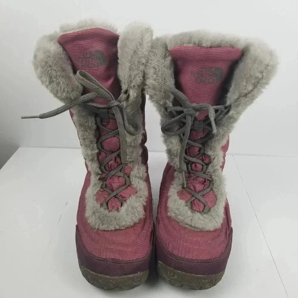 The North Face Purple Snow Boots Women's Sz 10 - Picture 1 of 14